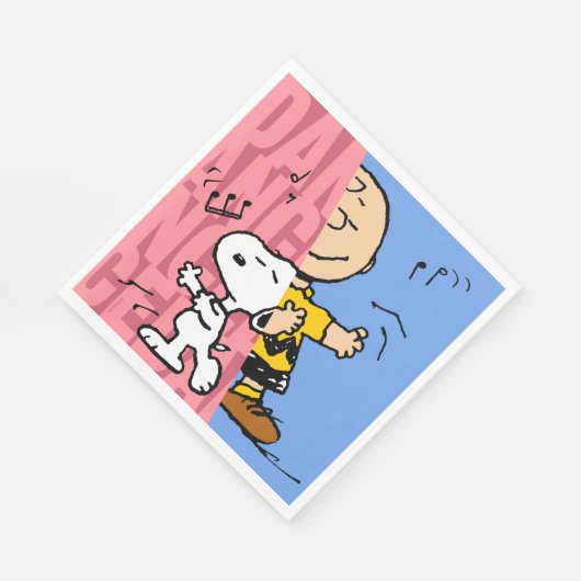 Peanuts | Snoopy & Charlie Brown Half & Half Dance Servet (Hoek)