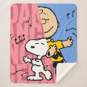 Peanuts | Snoopy & Charlie Brown Half & Half Dance Sherpa Deken (Voorkant)