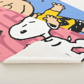 Peanuts | Snoopy & Charlie Brown Half & Half Dance Sherpa Deken (3/4)