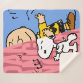 Peanuts | Snoopy & Charlie Brown Half & Half Dance Sherpa Deken (Voorkant (horizontaal))