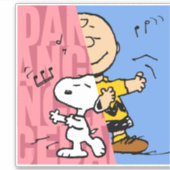 Peanuts | Snoopy & Charlie Brown Half & Half Dance Sticker (Voorkant)