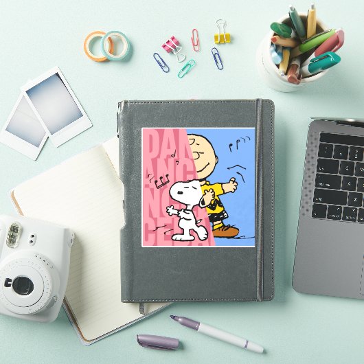 Peanuts | Snoopy & Charlie Brown Half & Half Dance Sticker (iPad Cover)