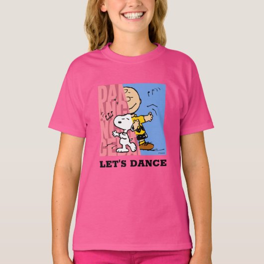 Peanuts | Snoopy & Charlie Brown Half & Half Dance T-shirt (Voorkant)