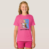 Peanuts | Snoopy & Charlie Brown Half & Half Dance T-shirt (Voorkant volledig)