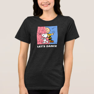 Peanuts   Snoopy & Charlie Brown Half & Half Dance Tri-Blend Shirt