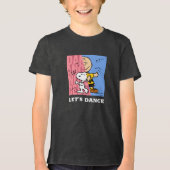 Peanuts | Snoopy & Charlie Brown Half & Half Dance Tri-Blend Shirt (Voorkant)