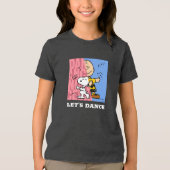 Peanuts | Snoopy & Charlie Brown Half & Half Dance Tri-Blend Shirt (Voorkant)