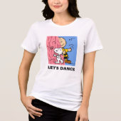 Peanuts | Snoopy & Charlie Brown Half & Half Dance Tri-Blend Shirt (Voorkant)