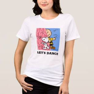 Peanuts   Snoopy & Charlie Brown Half & Half Dance Tri-Blend Shirt