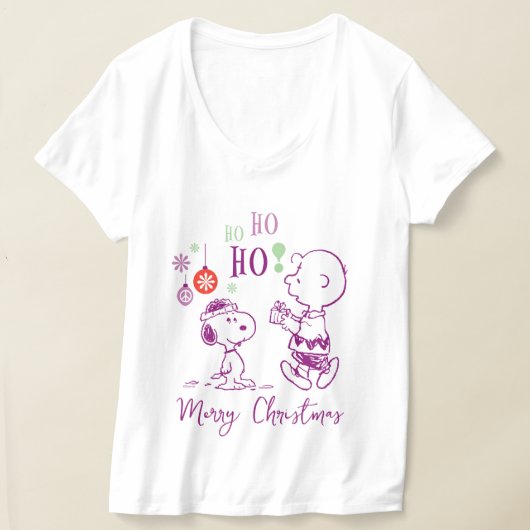 Peanuts | Snoopy & Charlie Brown Ho Ho T-shirt (Laagn)