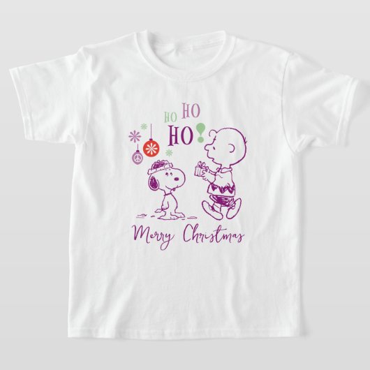 Peanuts | Snoopy & Charlie Brown Ho Ho T-shirt (Laagn)