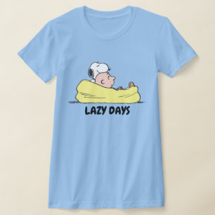 Peanuts Snoopy & Charlie Brown in zitzak stoel T-shirt