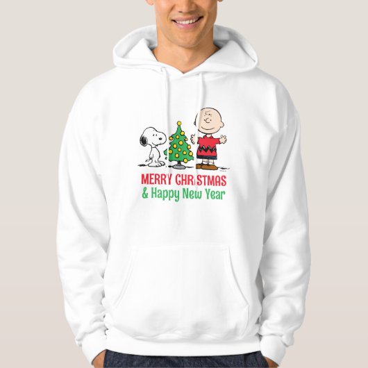 Peanuts | Snoopy & Charlie Brown Kerstboom Hoodie (Voorkant)