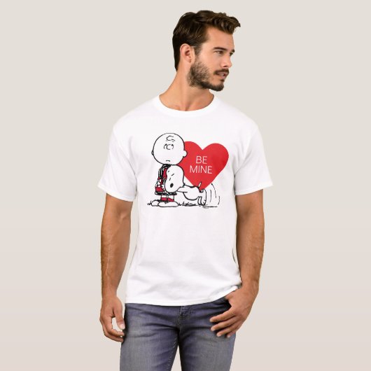Peanuts | Snoopy & Charlie Brown Valentijn T-shirt (Voorkant volledig)