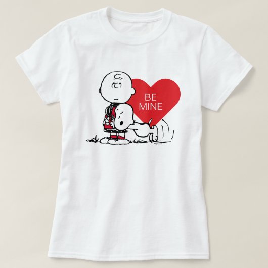 Peanuts | Snoopy & Charlie Brown Valentijn T-shirt (Design voorkant)
