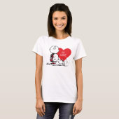Peanuts | Snoopy & Charlie Brown Valentijn T-shirt (Voorkant volledig)