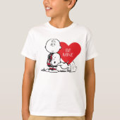 Peanuts | Snoopy & Charlie Brown Valentijn T-shirt (Voorkant)