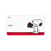 Peanuts | Snoopy Christmas Gift Gift Label (Voorkant)