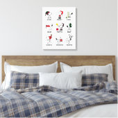Peanuts | Snoopy Christmas Holiday Moods Canvas Afdruk (Insitu (Slaapkamer))