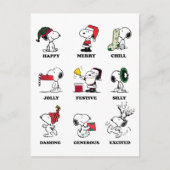 Peanuts | Snoopy Christmas Holiday Moods Feestdagenkaart (Voorkant)