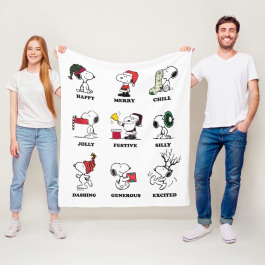 Peanuts | Snoopy Christmas Holiday Moods Fleece Deken (In situ)