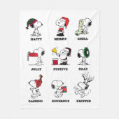 Peanuts | Snoopy Christmas Holiday Moods Fleece Deken (Voorkant)