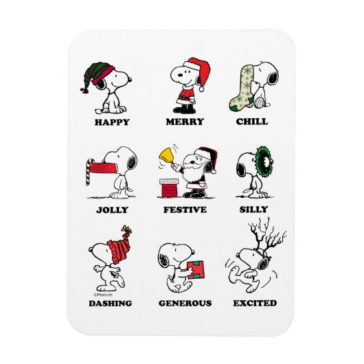Peanuts | Snoopy Christmas Holiday Moods Magneet (Verticaal)
