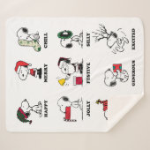 Peanuts | Snoopy Christmas Holiday Moods Sherpa Deken (Voorkant (horizontaal))