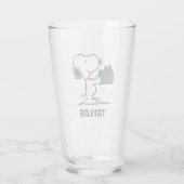 Peanuts | Snoopy Christmas | Jouw namen toevoegen Glas (Achterkant)