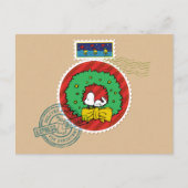 Peanuts | Snoopy Christmas-postzegel Feestdagenkaart (Voorkant)
