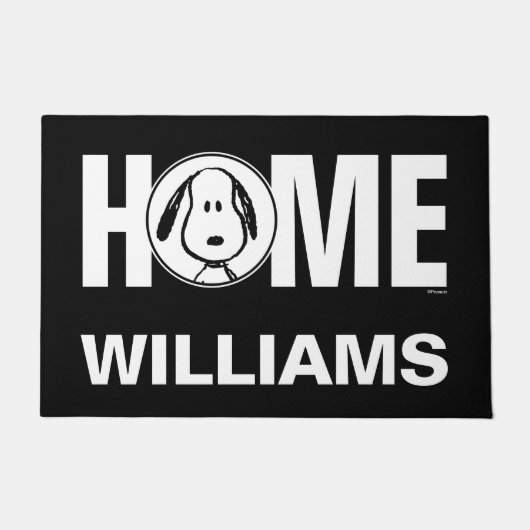 Peanuts | Snoopy Circle | Gepersonaliseerd Deurmat (Voorkant)