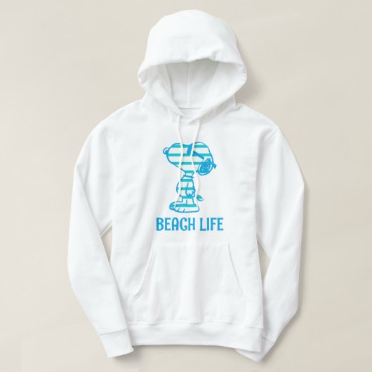 Peanuts | Snoopy Cyan Stripes Zonnebril Hoodie (Design voorkant)