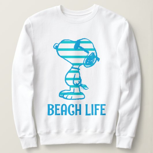 Peanuts | Snoopy Cyan Stripes Zonnebril Trui (Design voorkant)