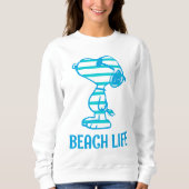 Peanuts | Snoopy Cyan Stripes Zonnebril Trui (Voorkant)