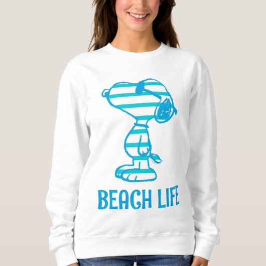 Peanuts | Snoopy Cyan Stripes Zonnebril Trui (Voorkant)