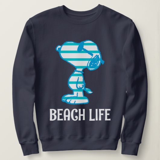 Peanuts | Snoopy Cyan Stripes Zonnebril Trui (Design voorkant)