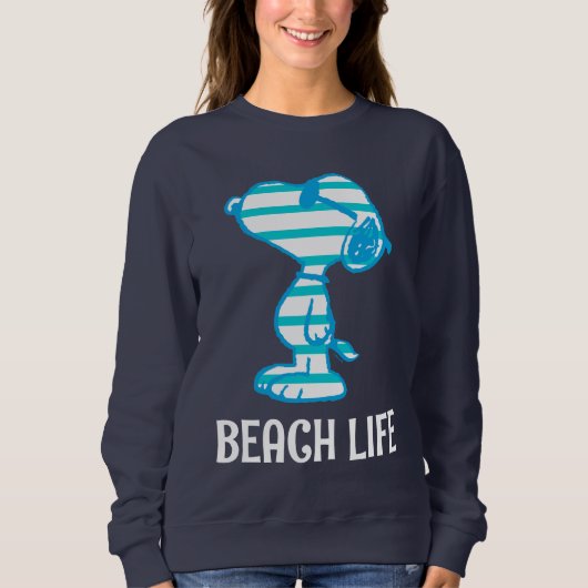 Peanuts | Snoopy Cyan Stripes Zonnebril Trui (Voorkant)