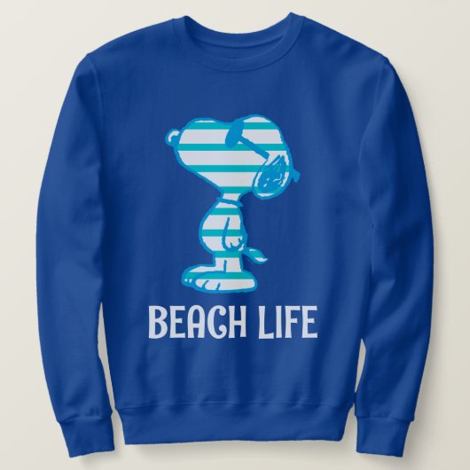 Peanuts | Snoopy Cyan Stripes Zonnebril Trui (Design voorkant)
