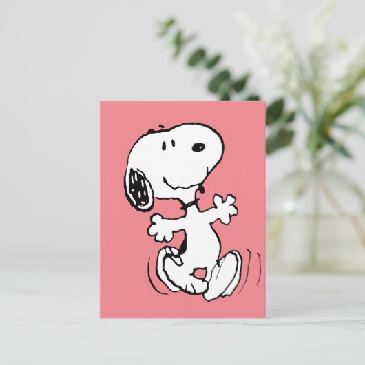 Peanuts | Snoopy Dance Briefkaart (Staand voorkant)