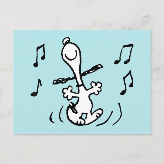 Peanuts | Snoopy Dancing Briefkaart (Voorkant)