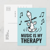 Peanuts | Snoopy Dancing Briefkaart (Voorkant / Achterkant)