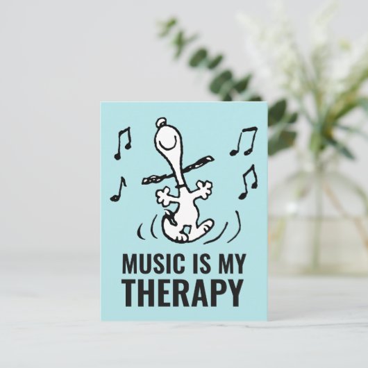 Peanuts | Snoopy Dancing Briefkaart (Staand voorkant)