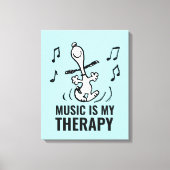 Peanuts | Snoopy Dancing Canvas Afdruk (Voorkant)