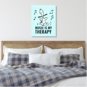 Peanuts | Snoopy Dancing Canvas Afdruk (Insitu (Slaapkamer))