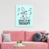 Peanuts | Snoopy Dancing Canvas Afdruk (Insitu (Woonkamer))
