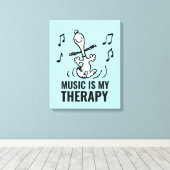 Peanuts | Snoopy Dancing Canvas Afdruk (Insitu (Houten vloer))