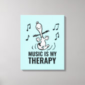 Peanuts | Snoopy Dancing Canvas Afdruk (Voorkant)