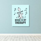 Peanuts | Snoopy Dancing Canvas Afdruk (Insitu (Houten vloer))