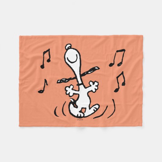 Peanuts | Snoopy Dancing Fleece Deken (Voorkant (Horizontaal))