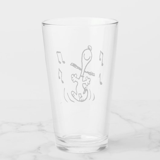 Peanuts | Snoopy Dancing Glas (Achterkant)